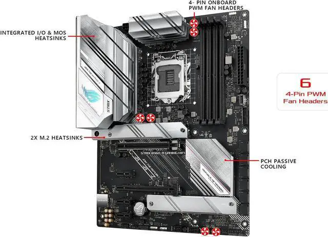 Alt view image 2 of 4 - ASUS ROG STRIX B560-A GAMING WIFI LGA 1200 ATX Intel Motherboard