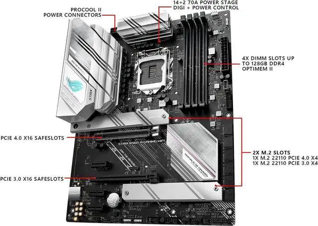 Main image of ASUS ROG STRIX B560-A GAMING WIFI LGA 1200 ATX Intel Motherboard