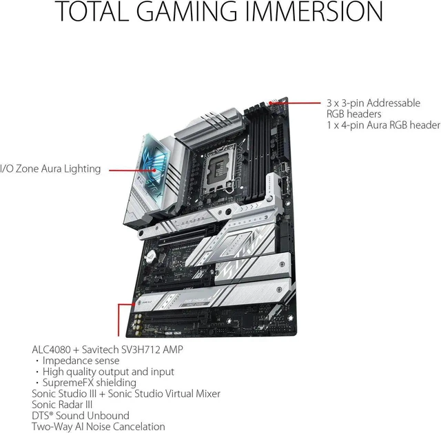 Alt view image 4 of 5 - ASUS ROG Strix Z790-A Gaming WiFi D4 LGA1700(Intel 14th& 13th & 12th Gen) ATX gaming motherboard(16+1 power stages,DDR4,4xM.2 slots, PCIe 5.0,WiFi 6E,USB 3.2 Gen 2x2 Type-C with PD 3.0 up to 30W)