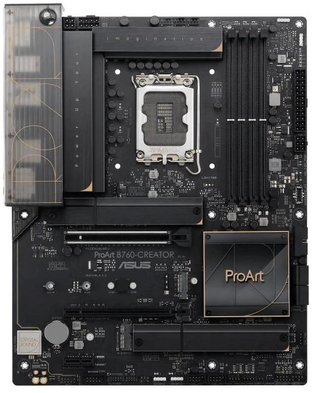 Alt view image 2 of 6 - ASUS ProArt B760-CREATOR Intel B760 LGA 1700 ATX motherboard,Advanced AI PC ready,PCIe 5.0,DDR5,2.5 Gb and 1 Gb Ethernet,3×M.2 slots,plus a USB 3.2 Gen 2x2 front-panel connector,60W Quick Charge 4+