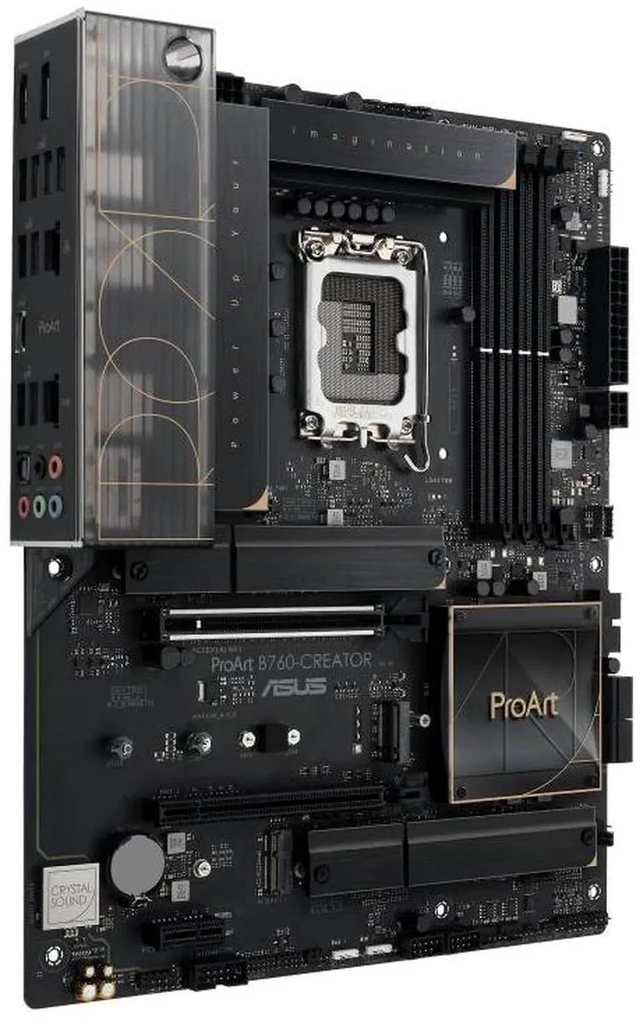 Alt view image 5 of 6 - ASUS ProArt B760-CREATOR Intel B760 LGA 1700 ATX motherboard,Advanced AI PC ready,PCIe 5.0,DDR5,2.5 Gb and 1 Gb Ethernet,3×M.2 slots,plus a USB 3.2 Gen 2x2 front-panel connector,60W Quick Charge 4+