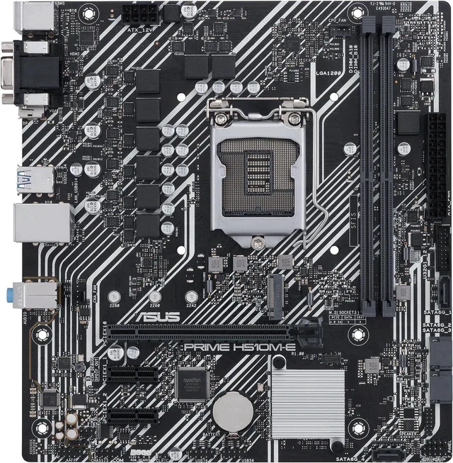 Alt view image 3 of 5 - ASUS PRIME H510M-E LGA 1200 Micro ATX Intel Motherboard