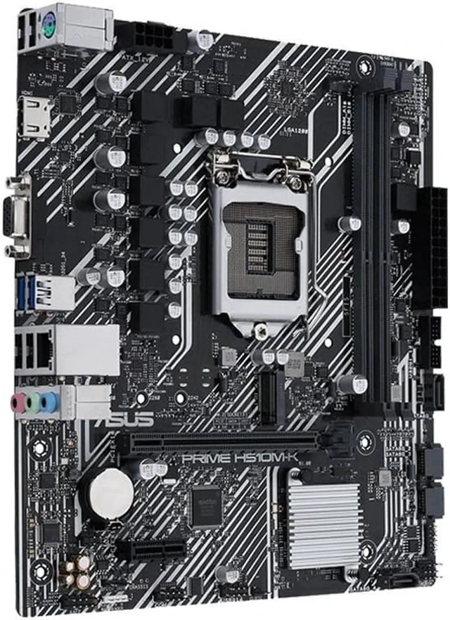 Alt view image 2 of 4 - ASUS PRIME H510M-K Motherboard (mATX,LGA1200,2 x DDR4,PCI-E 4.0,1 x M.2,4×SATA III, 2X USB3.2 Gen1,Realtek,1GB Ethernet LAN,1 x HDMI,1 x VGA)