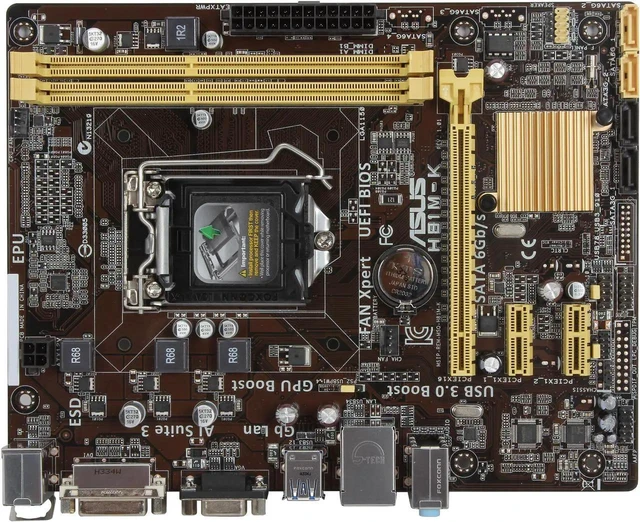 Alt view image 3 of 4 - ASUS H81M-K LGA 1150 uATX Intel Motherboard