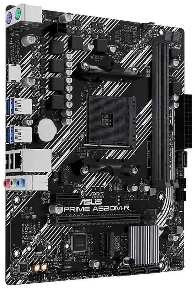 Alt view image 3 of 6 - ASUS PRIME A520M-R motherboard, supports CPU 5600/5500 (AMD A520/Socket AM4), micro-ATX