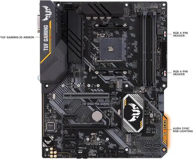 Alt view image 5 of 5 - ASUS TUF B450-Pro Gaming AM4 ATX AMD Motherboard