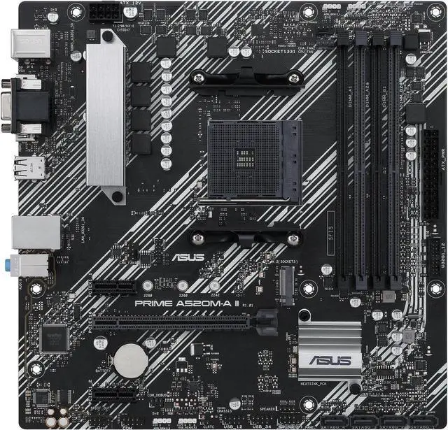 Alt view image 3 of 5 - ASUS PRIME A520M-A II/CSM AM4 Micro ATX AMD Motherboard