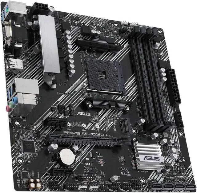 Alt view image 4 of 5 - ASUS PRIME A520M-A II/CSM AM4 Micro ATX AMD Motherboard