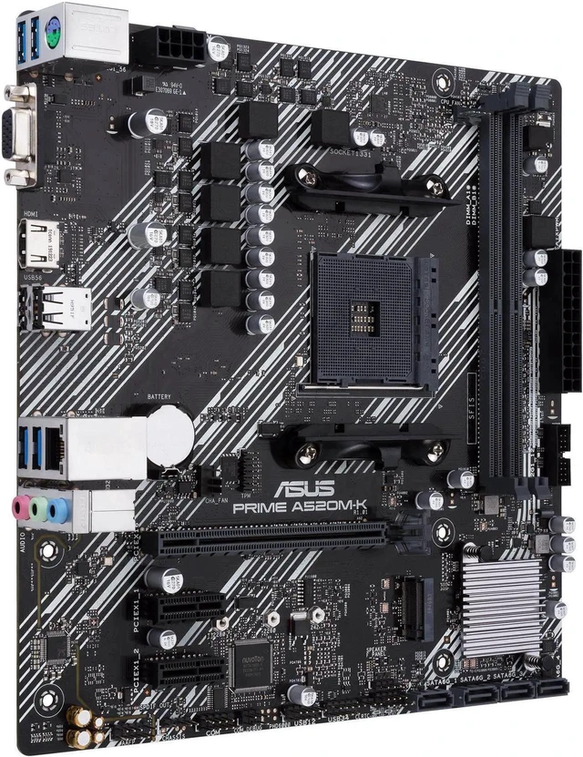 Alt view image 3 of 5 - ASUS PRIME A520M-K AM4 AMD A520 Micro ATX AMD Motherboard