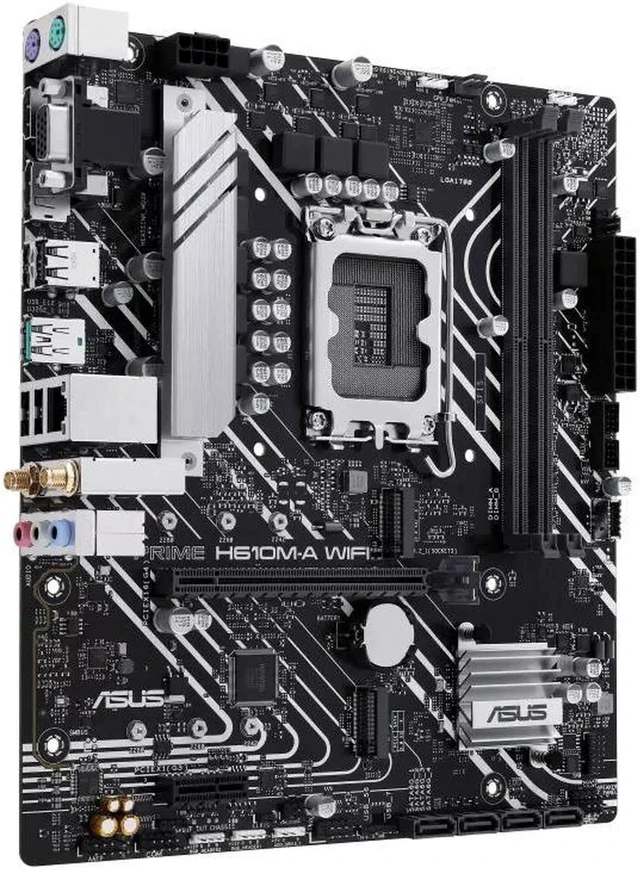 Alt view image 3 of 5 - ASUS PRIME H610M-A WIFI - Motherboard - micro ATX - LGA1700 Socket - H610 Chipset - USB 3.2 Gen 2, USB 3.2 Gen 1 - Gigab