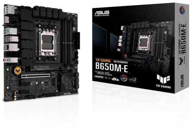 Main image of ASUS TUF Gaming B650M-E,AMD B650 Motherboard,Socket AM5, DDR5,PCIe® 5.0 M.2,2.5 Gb Ethernet,Two-Way AI Noise Cancelation