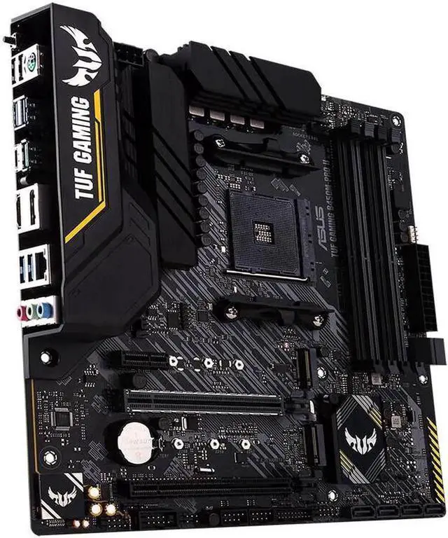 Alt view image 6 of 7 - ASUS TUF GAMING B450M-PRO II Motherboard, AMD Ryzen 3 AM4 DDR4, HDMI, Dual M.2 The micro ATX gaming , PCIe 3.0, AI microphone noise reduction, DisplayPort, USB 3.2, AURA SYNC RGB