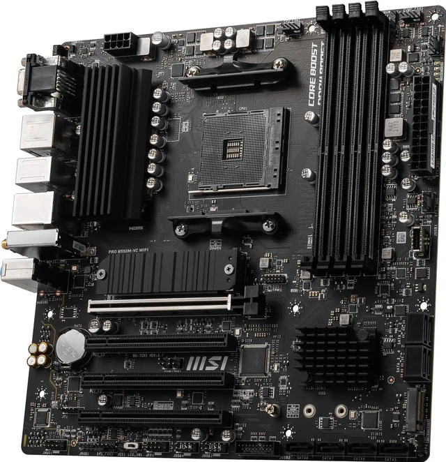 Alt view image 5 of 6 - MSI PRO PRO B550M-VC WIFI AM4 MATX AMD Motherboard
