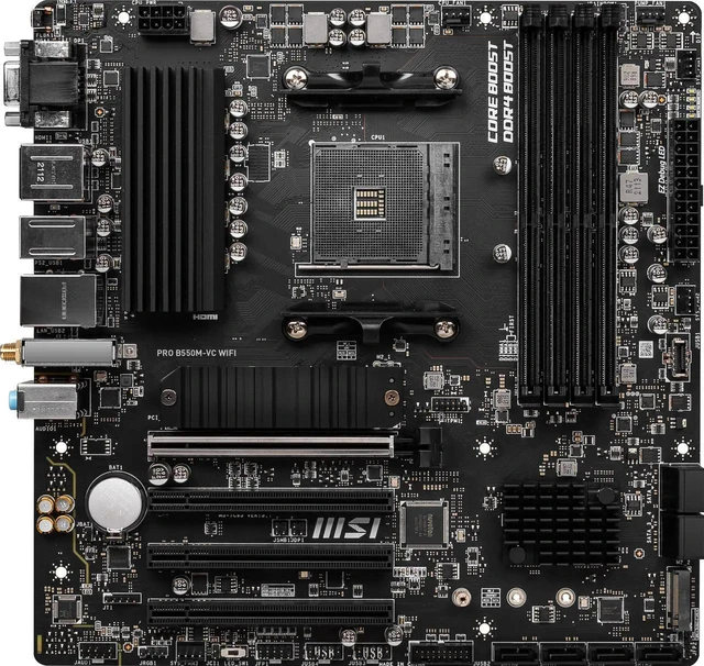 Alt view image 2 of 6 - MSI PRO PRO B550M-VC WIFI AM4 MATX AMD Motherboard
