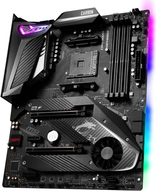 Alt view image 2 of 6 - MSI MPG X570 GAMING PRO CARBON WIFI AM4 ATX AMD Motherboard