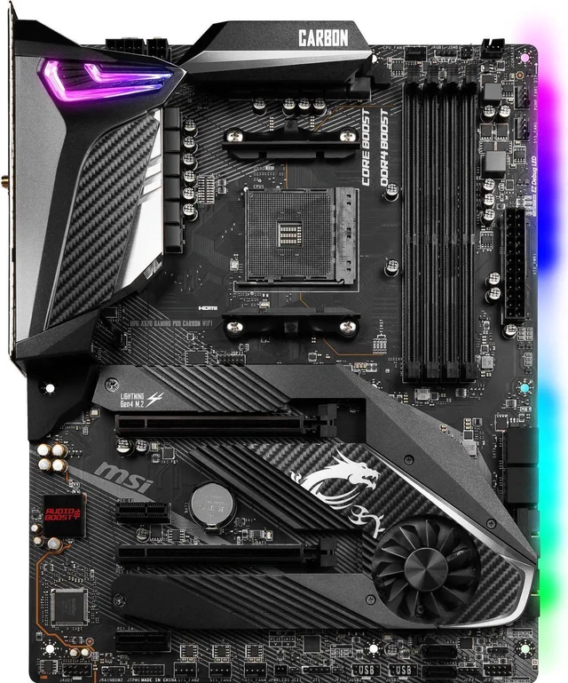 Alt view image 6 of 6 - MSI MPG X570 GAMING PRO CARBON WIFI AM4 ATX AMD Motherboard