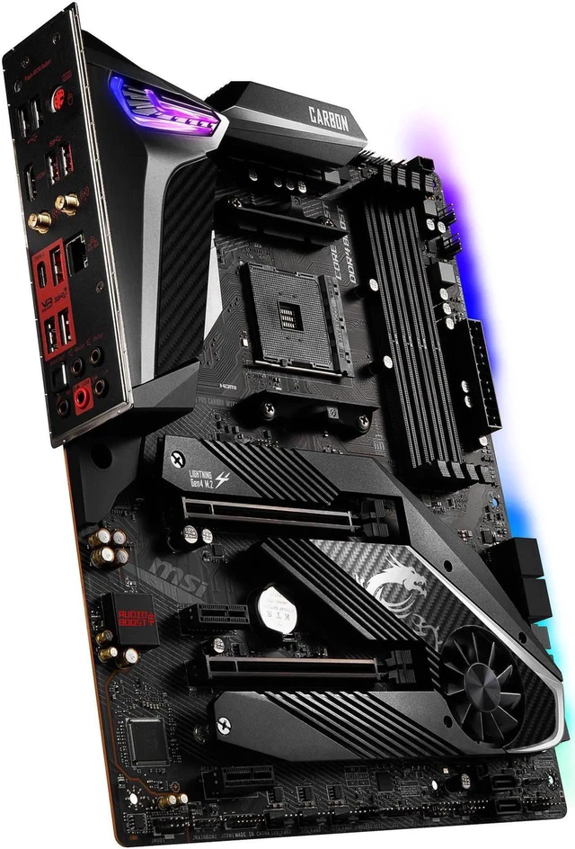 Alt view image 3 of 6 - MSI MPG X570 GAMING PRO CARBON WIFI AM4 ATX AMD Motherboard