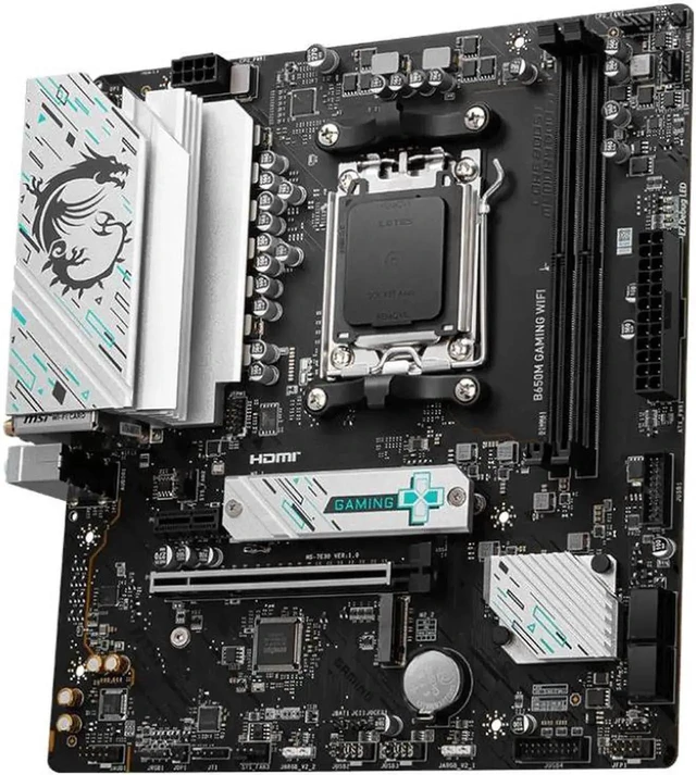 Main image of MSI B650M GAMING WIFI AMD B650 Socket AM5 DDR5 128GB Micro ATX Motherboard