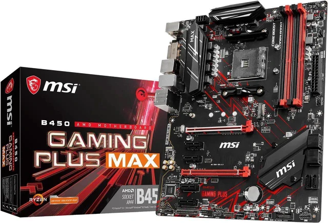 Main image of MSI B450 GAMING PLUS MAX AM4 ATX AMD Motherboard