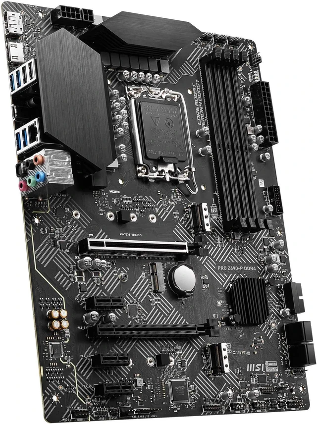 Alt view image 3 of 5 - MSI PRO Z690-P DDR4 LGA 1700 Intel Z690 SATA 6Gb/s ATX Intel Motherboard