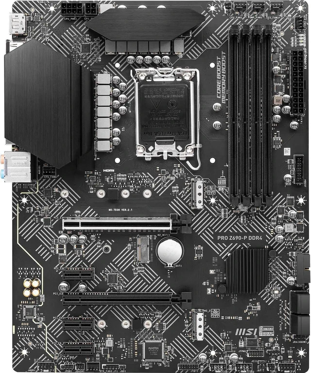Alt view image 2 of 5 - MSI PRO Z690-P DDR4 LGA 1700 Intel Z690 SATA 6Gb/s ATX Intel Motherboard