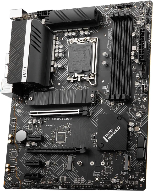 Alt view image 6 of 7 - MSI PRO B660-A DDR4 LGA 1700 Intel B660 SATA 6Gb/s ATX Intel Motherboard