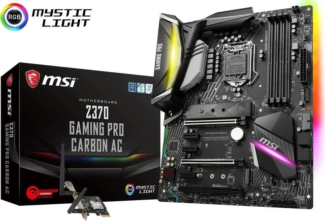 Main image of MSI Z370 GAMING PRO CARBON AC LGA 1151 (300 Series) ATX Intel Motherboard