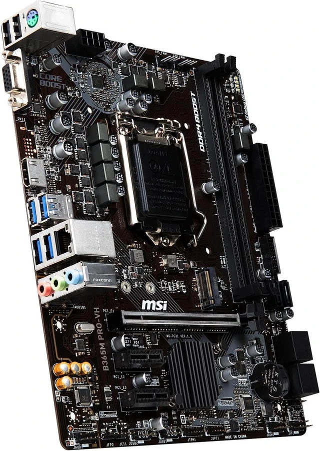 Alt view image 5 of 6 - MSI PRO B365M PRO-VH LGA 1151 (300 Series) Micro ATX Intel Motherboard