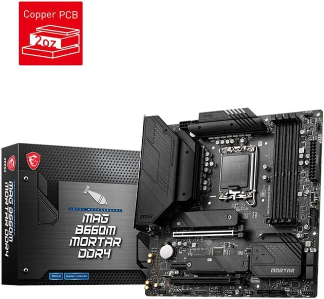 Main image of MSI MAG B660M MORTAR DDR4 Intel 12th/13th Gen LGA1700 Intel Motherboard B660MMOD4