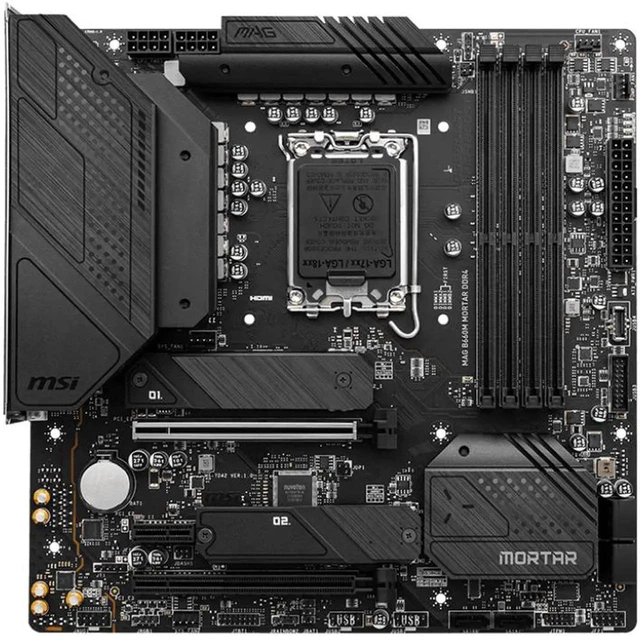 Alt view image 3 of 5 - MSI MAG B660M MORTAR DDR4 Intel 12th/13th Gen LGA1700 Intel Motherboard B660MMOD4