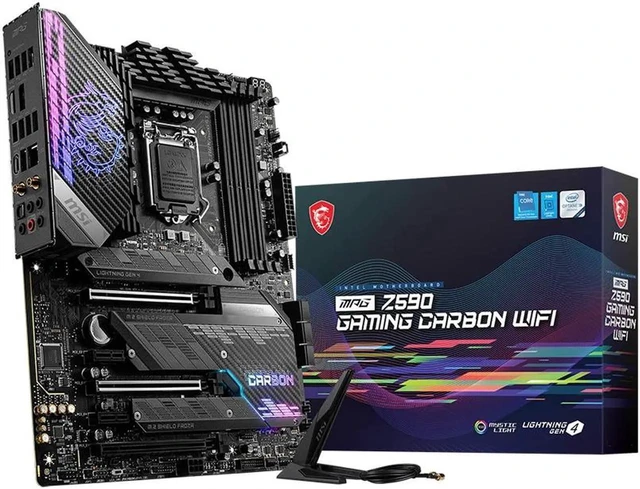 Main image of MSI MPG Z590 GAMING CARBON WIFI LGA 1200 ATX Intel Motherboard