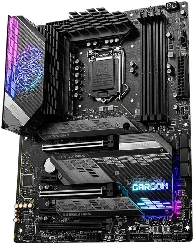Alt view image 3 of 5 - MSI MPG Z590 GAMING CARBON WIFI LGA 1200 ATX Intel Motherboard
