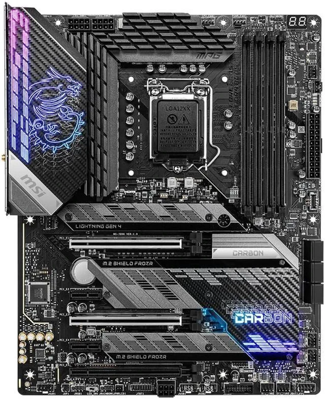 Alt view image 4 of 5 - MSI MPG Z590 GAMING CARBON WIFI LGA 1200 ATX Intel Motherboard