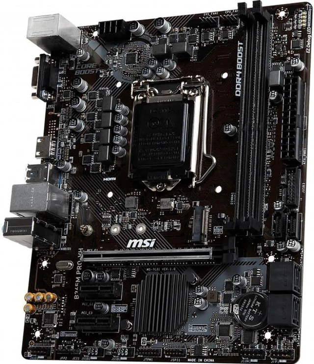 Alt view image 4 of 5 - MSI PRO B365M PRO-VH LGA 1151 (300 Series) Micro ATX Intel Motherboard
