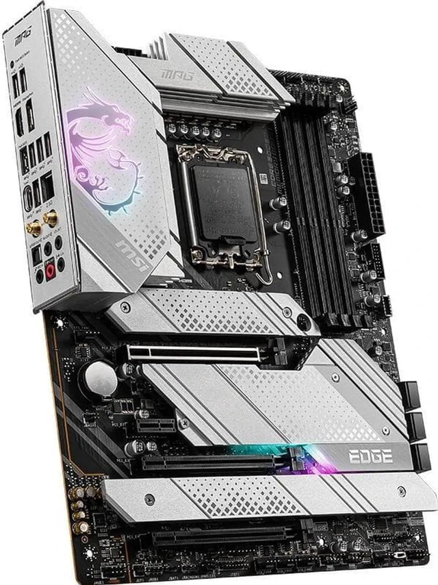 Alt view image 4 of 5 - MSI MPG Z690 EDGE TI WIFI Motherboard (ATX,Intel Z690 LGA1700 12th Gen Intel Core,4×DDR4 DIMM, PCI-E 5.0 , 4×M.2, USB3.2 Gen2x2 Type-C , 2.5GbE LAN, Wi-Fi 6, 1xDisplayPort , 1xHDMI)