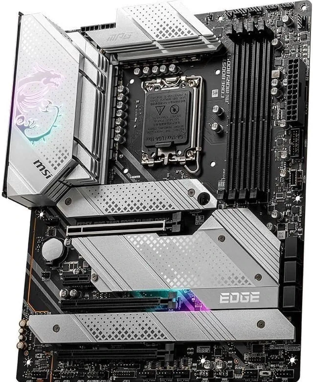 Alt view image 3 of 5 - MSI MPG Z690 EDGE TI WIFI Motherboard (ATX,Intel Z690 LGA1700 12th Gen Intel Core,4×DDR4 DIMM, PCI-E 5.0 , 4×M.2, USB3.2 Gen2x2 Type-C , 2.5GbE LAN, Wi-Fi 6, 1xDisplayPort , 1xHDMI)