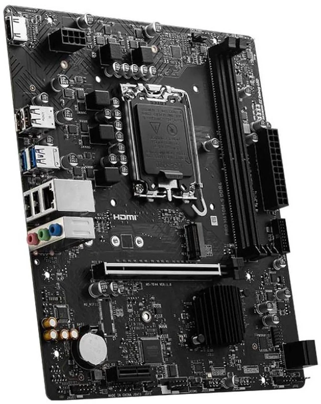 Alt view image 3 of 5 - MSI PRO H610M-S DDR4 LGA 1700 Intel H610 SATA 6Gb/s Micro ATX Intel Motherboard