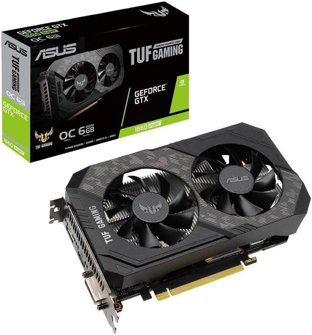 Main image of ASUS TUF Gaming GeForce GTX 1660 SUPER Overclocked 6GB Edition HDMI DP DVI Gaming Graphics Card (TUF-GTX1660S-O6G-GAMING)