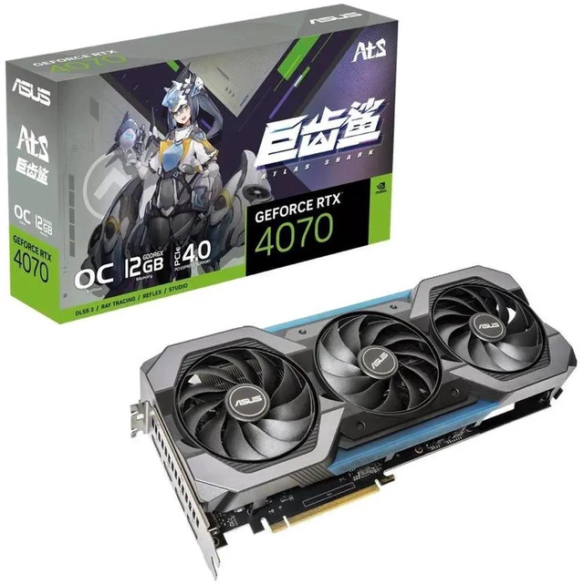 Main image of ASUS ATS Gaming NVIDIA GeForce RTX 4070 OC Edition Gaming Graphics Card (PCIe 4.0, 12GB GDDR6X, HDMI 2.1, DisplayPort 1.4a) ATS-RTX4070-O12G-GAMING