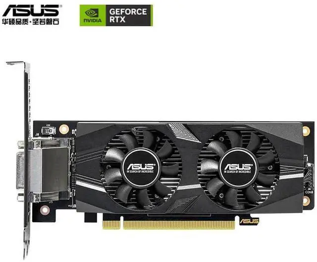 Alt view image 2 of 5 - ASUS LP-BRK NVIDIA GeForce RTX 3050 6GB OC Edition Gaming Graphics Card - PCIe 4.0, 6GB GDDR6 Memory, HDMI 2.1, DisplayPort 1.4a, Axial-tech Fan Design, 0dB Technology, RTX3050-O6G-LP-BRK
