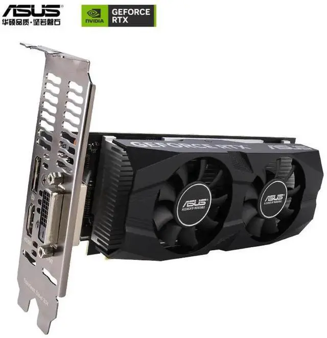 Alt view image 4 of 5 - ASUS LP-BRK NVIDIA GeForce RTX 3050 6GB OC Edition Gaming Graphics Card - PCIe 4.0, 6GB GDDR6 Memory, HDMI 2.1, DisplayPort 1.4a, Axial-tech Fan Design, 0dB Technology, RTX3050-O6G-LP-BRK