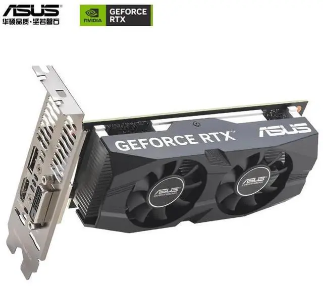 Main image of ASUS LP-BRK NVIDIA GeForce RTX 3050 6GB OC Edition Gaming Graphics Card - PCIe 4.0, 6GB GDDR6 Memory, HDMI 2.1, DisplayPort 1.4a, Axial-tech Fan Design, 0dB Technology, RTX3050-O6G-LP-BRK