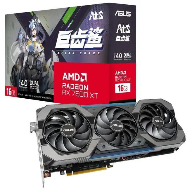 Main image of ASUS ATS Gaming RX 7800 XT OC Edition 16GB GDDR6 (PCIe 4.0, 16GB GDDR6, HDMI 2.1, DisplayPort 2.1) ATS-RX7800XT-O16G