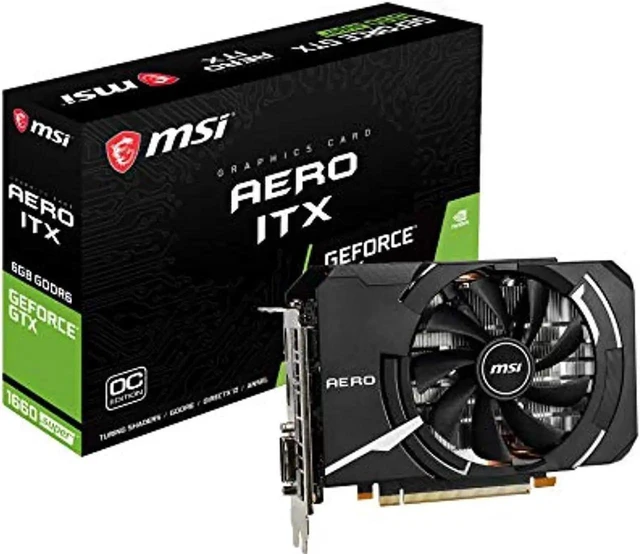Main image of msi gaming geforce gtx 1660 super 192-bit hdmi/dp 6gb gdrr6 hdcp support directx 12 single fan vr ready oc itx graphics card (gtx 1660 super aero itx oc)