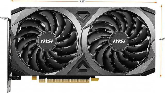 Alt view image 2 of 7 - MSI Ventus GeForce RTX 3060 Graphics Card RTX 3060 Ventus 2X 12G OC