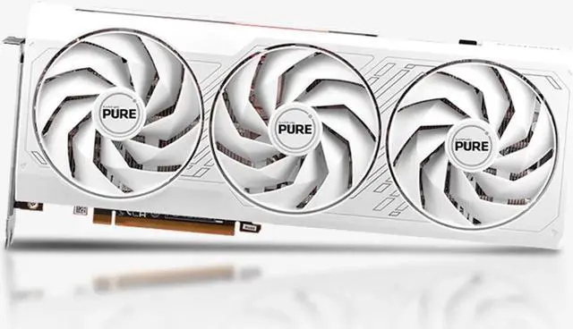Main image of SAPPHIRE Tech PURE Radeon RX 7700 XT 12GB Gaming Graphics Card, RDNA 3, PCIe 4.0, 16GB GDDR6, HDMI 4K, DisplayPort 2.1a, 192 bit, 18 Gbps, Digital Power Design, High TG Copper, white