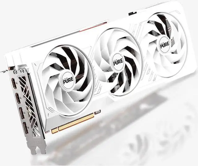 Alt view image 3 of 5 - SAPPHIRE Tech PURE Radeon RX 7700 XT 12GB Gaming Graphics Card, RDNA 3, PCIe 4.0, 16GB GDDR6, HDMI 4K, DisplayPort 2.1a, 192 bit, 18 Gbps, Digital Power Design, High TG Copper, white