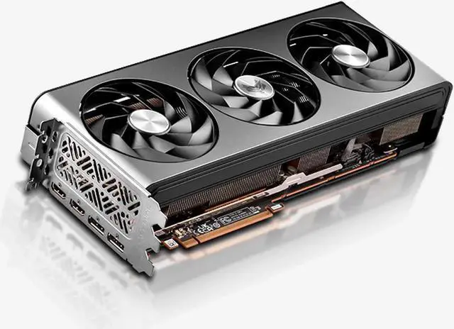 Alt view image 4 of 5 - SAPPHIRE Tech NITRO+ AMD Radeon RX 7800 XT 16GB GDDR6 OC Gaming Graphics Card, AMD RDNA 3, PCIe 4.0, 16GB GDDR6, HDMI 4K, DisplayPort 2.1a, 256 bit, Aluminum Alloy Frame, video card