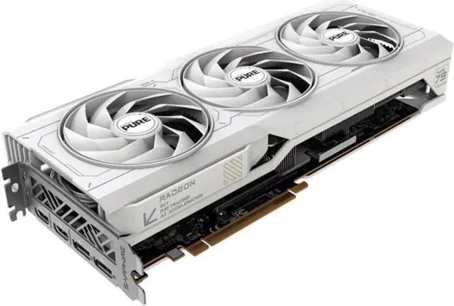 Alt view image 2 of 5 - SAPPHIRE Tech PURE Radeon RX 7900 XT 20GB OC Gaming Graphics Card, RDNA 3, 20 Gbps, PCIe 4.0, GDDR6, HDMI 4K, DisplayPort 2.1a, Dual Ball Bearing Fans, Digital Power Design, WHITE