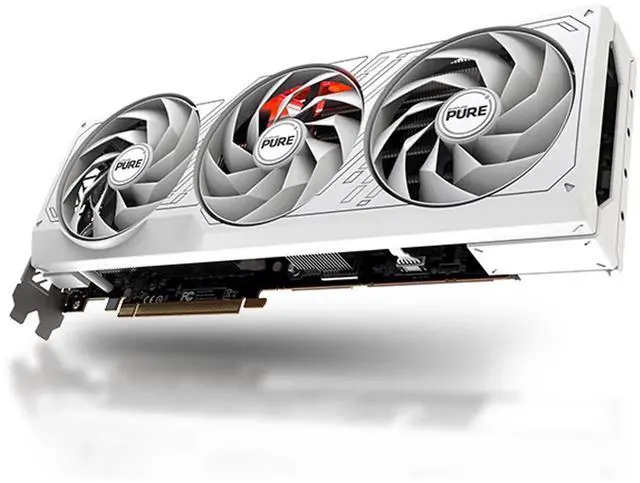 Alt view image 3 of 5 - SAPPHIRE Tech PURE RX7900 GRE 16G D6 OC Gaming Graphics Card, (PCIe 4.0, 16GB GDDR6, HDMI 4K, DisplayPort 2.1a, video card, High TG Copper PCB, Digital Power Design), WHITE